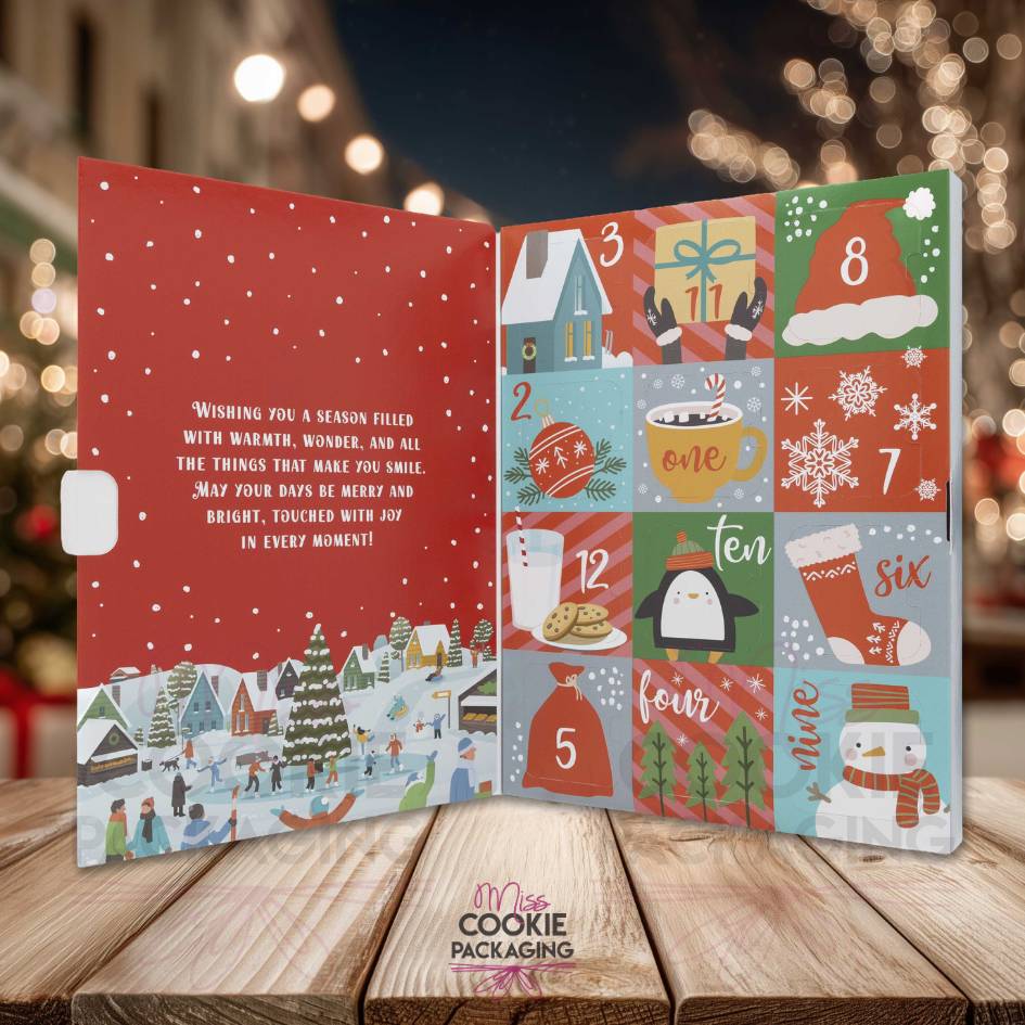 12 Day Cookie Advent Calendars – Christmas Version – Red - Image 3